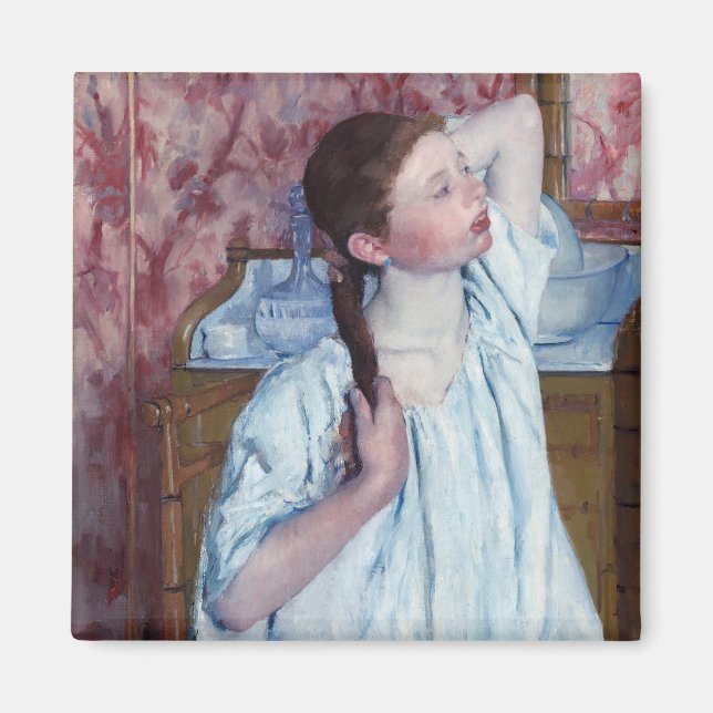 Mary Cassatt - Girl Arranging her Hair Magnet (Front)