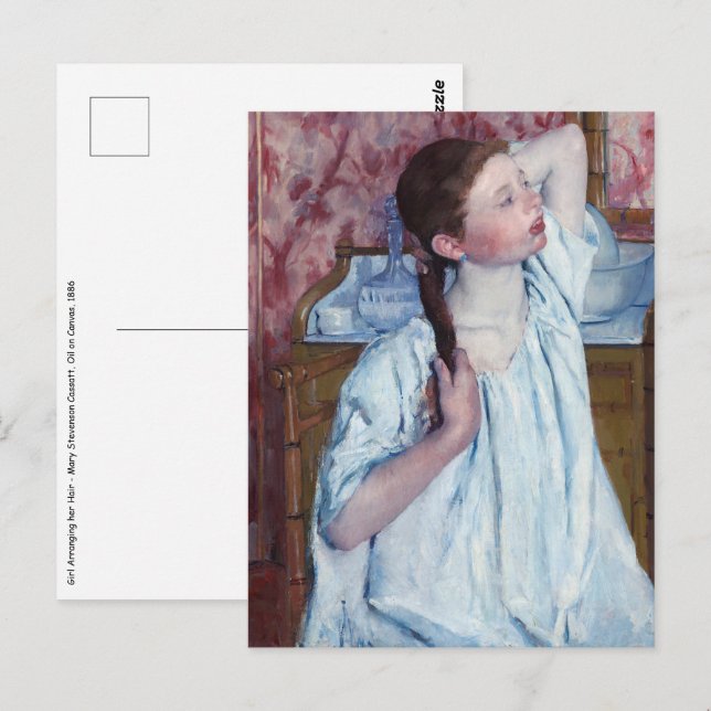 Mary Cassatt - Girl Arranging her Hair Postcard (Front/Back)