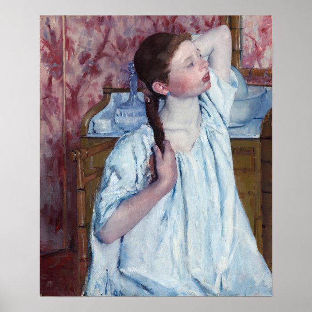 Mary Cassatt - Girl Arranging her Hair Poster (Front)