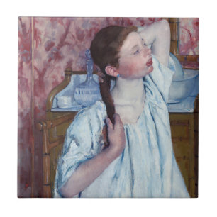 Mary Cassatt - Girl Arranging her Hair Tile