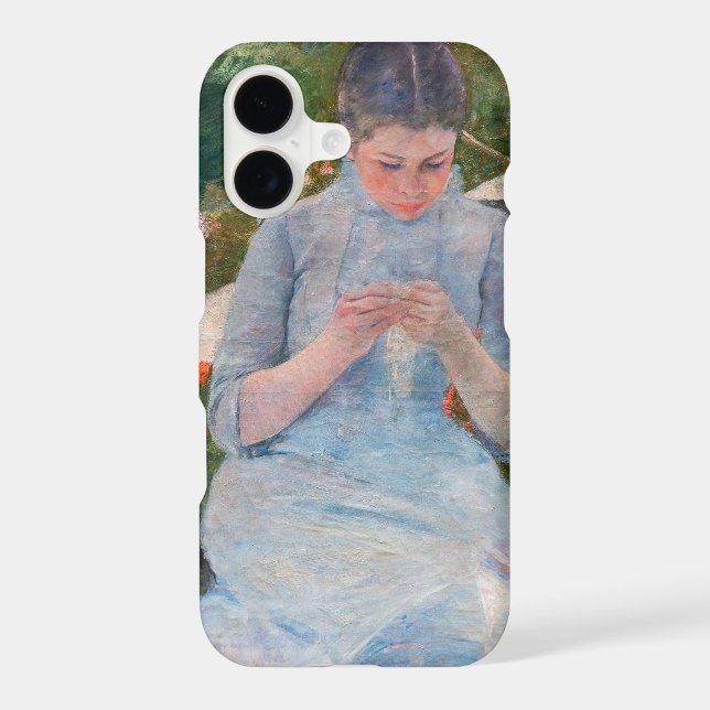 Mary Cassatt - Girl sewing in a Garden (Back)