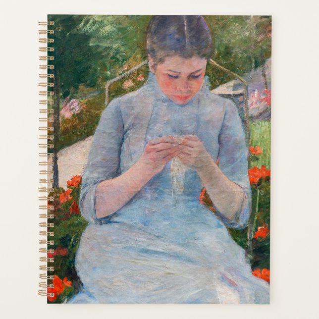 Mary Cassatt - Girl sewing in a Garden Planner (Front)