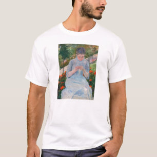 Mary Cassatt - Girl sewing in a Garden T-Shirt