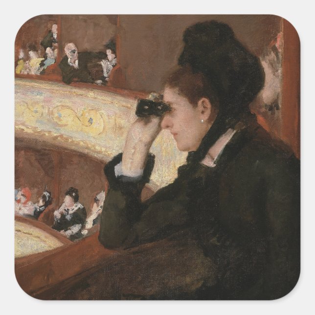Mary Cassatt - In the Loge Square Sticker (Front)