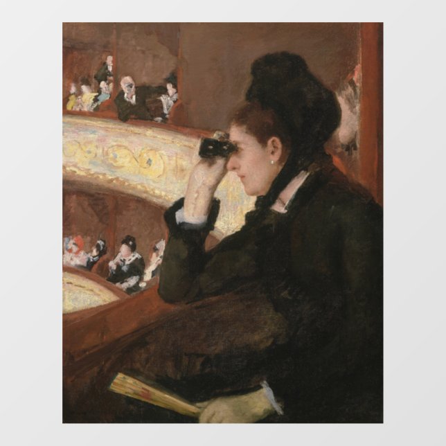 Mary Cassatt - In the Loge Window Cling (Sheet)