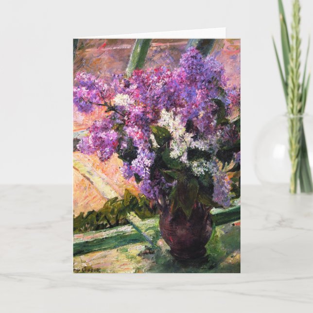 Mary Cassatt Lilacs Greeting Card (Front)