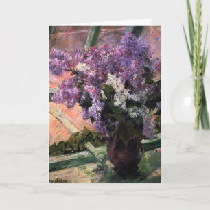 Mary Cassatt - Lilacs in a Window Card