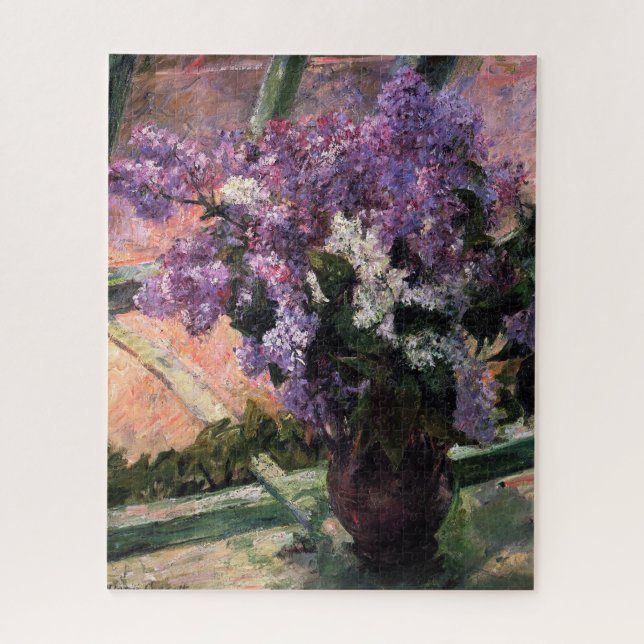 Mary Cassatt - Lilacs in a Window Jigsaw Puzzle (Vertical)