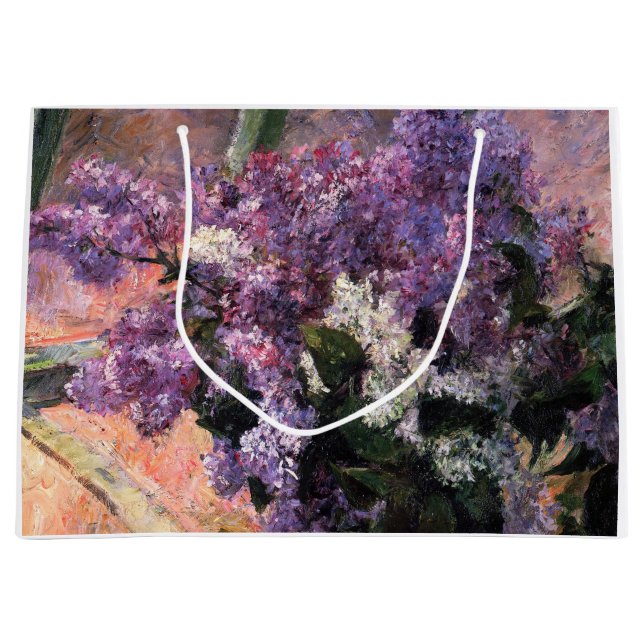 Mary Cassatt - Lilacs in a Window Large Gift Bag (Front)
