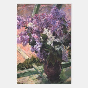 Mary Cassatt - Lilacs in a Window Wrapping Paper Sheet