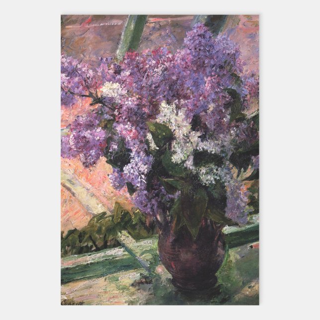 Mary Cassatt - Lilacs in a Window Wrapping Paper Sheet (Creator Uploaded)