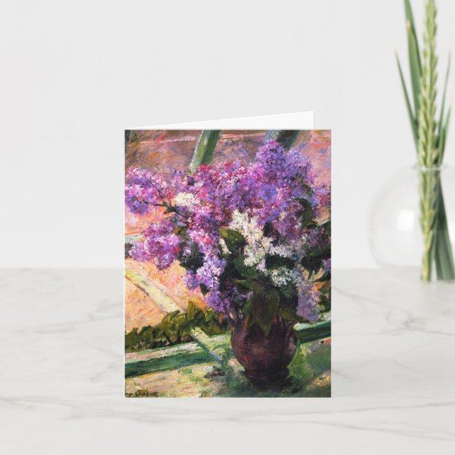Mary Cassatt Lilacs Note Card (Front)