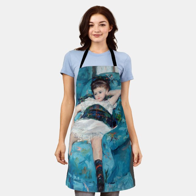 Mary Cassatt - Little Girl in a Blue Armchair Apron (Worn)