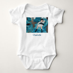 Mary Cassatt - Little Girl in a Blue Armchair Baby Bodysuit