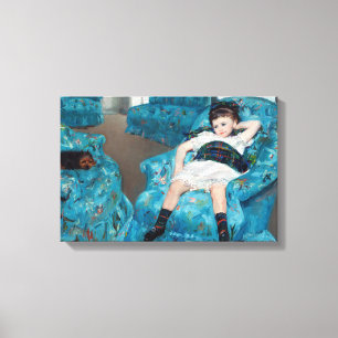 Mary Cassatt - Little Girl in a Blue Armchair Canvas Print