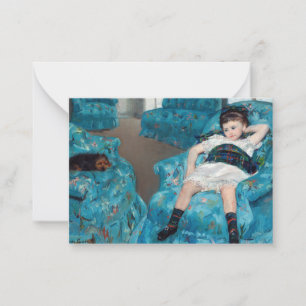 Mary Cassatt - Little Girl in a Blue Armchair Card