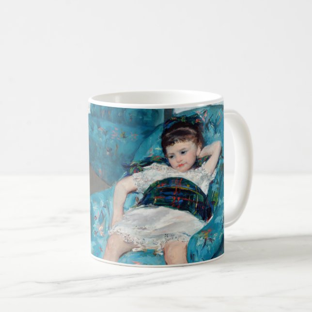 Mary Cassatt - Little Girl in a Blue Armchair Coffee Mug (Front Right)