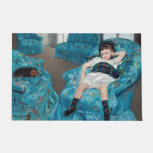 Mary Cassatt - Little Girl in a Blue Armchair Doormat