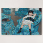Mary Cassatt - Little Girl in a Blue Armchair Jigsaw Puzzle<br><div class="desc">Little Girl in a Blue Armchair / Petite fille dans un fauteuil bleu - Mary Stevenson Cassatt,  Oil on Canvas,  1878</div>