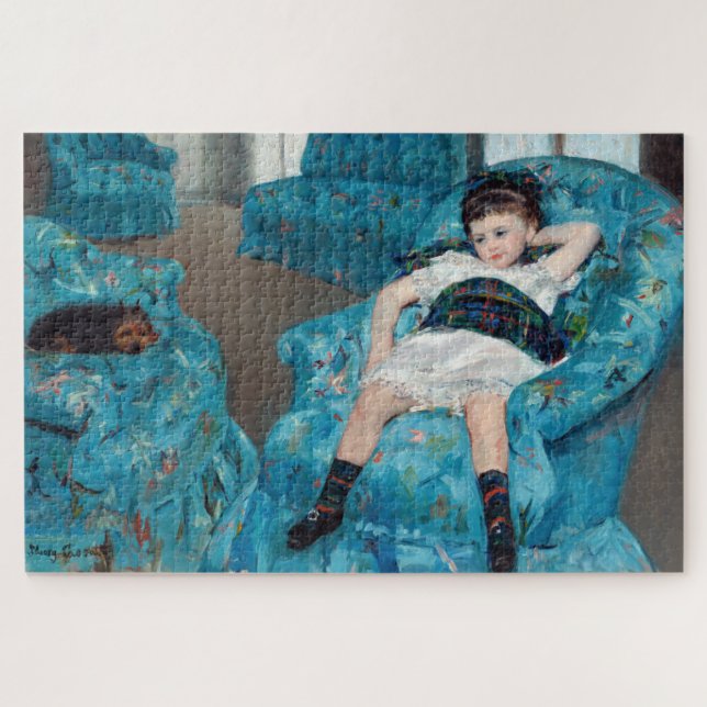 Mary Cassatt - Little Girl in a Blue Armchair Jigsaw Puzzle (Horizontal)