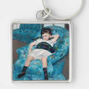 Mary Cassatt - Little Girl in a Blue Armchair Key Ring