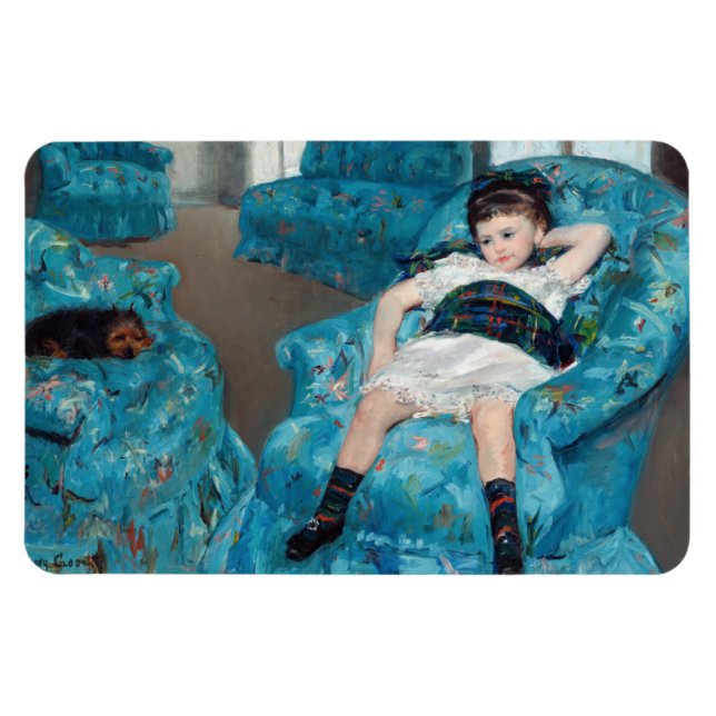 Mary Cassatt - Little Girl in a Blue Armchair Magnet (Horizontal)
