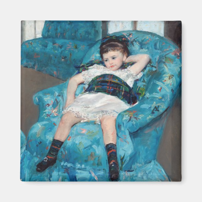 Mary Cassatt - Little Girl in a Blue Armchair Magnet (Front)