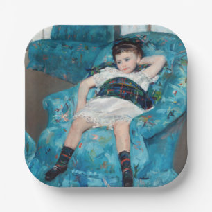Mary Cassatt - Little Girl in a Blue Armchair Paper Plate