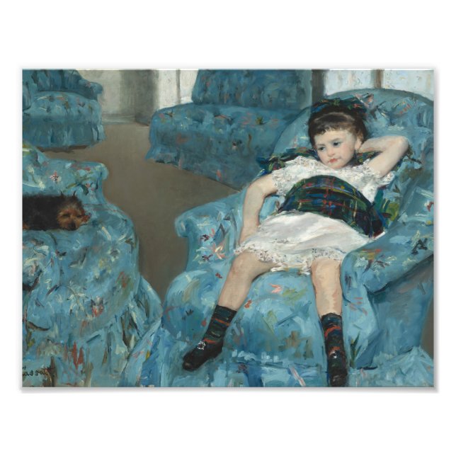 Mary Cassatt - Little Girl in a Blue Armchair Photo Print (Front)