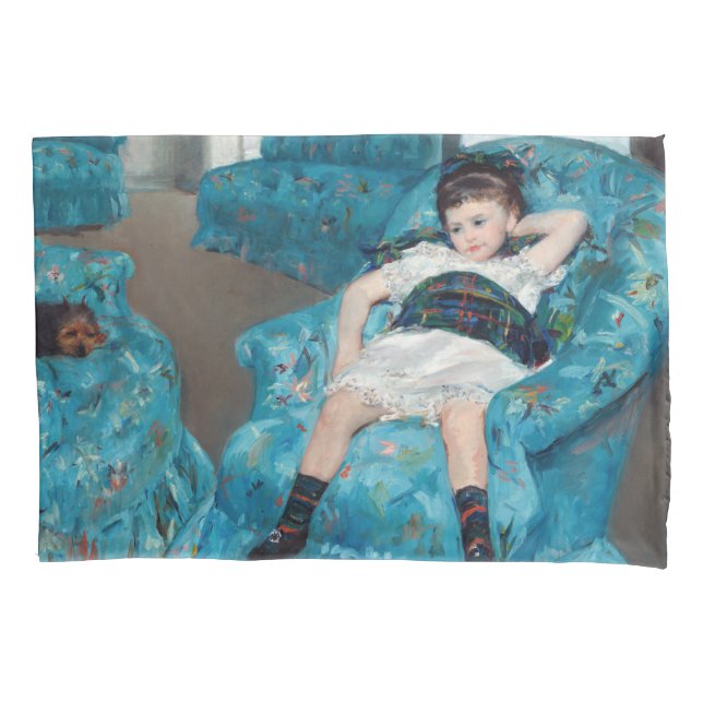 Mary Cassatt - Little Girl in a Blue Armchair Pillowcase (Front)