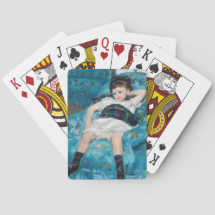 Mary Cassatt - Little Girl in a Blue Armchair Playing Cards