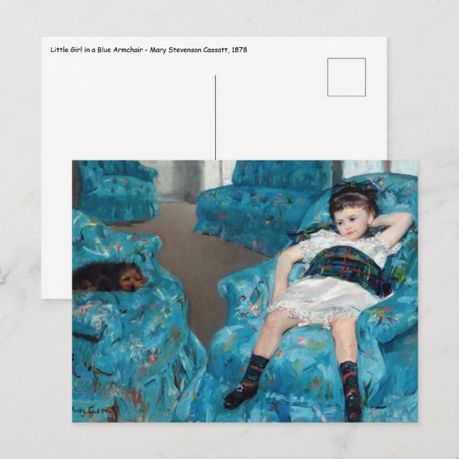 Mary Cassatt - Little Girl in a Blue Armchair Postcard (Front/Back)