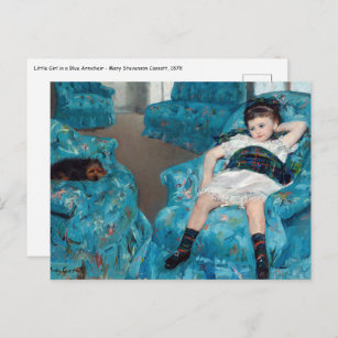 Mary Cassatt - Little Girl in a Blue Armchair Postcard