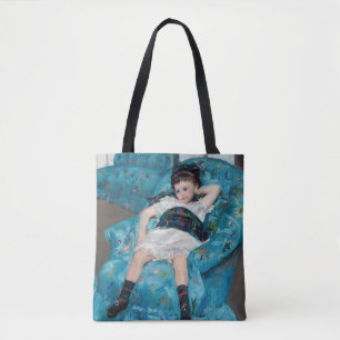 Mary Cassatt - Little Girl in a Blue Armchair Tote Bag