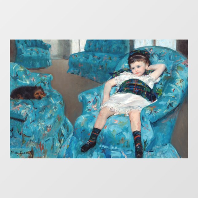 Mary Cassatt - Little Girl in a Blue Armchair Window Cling (Sheet)