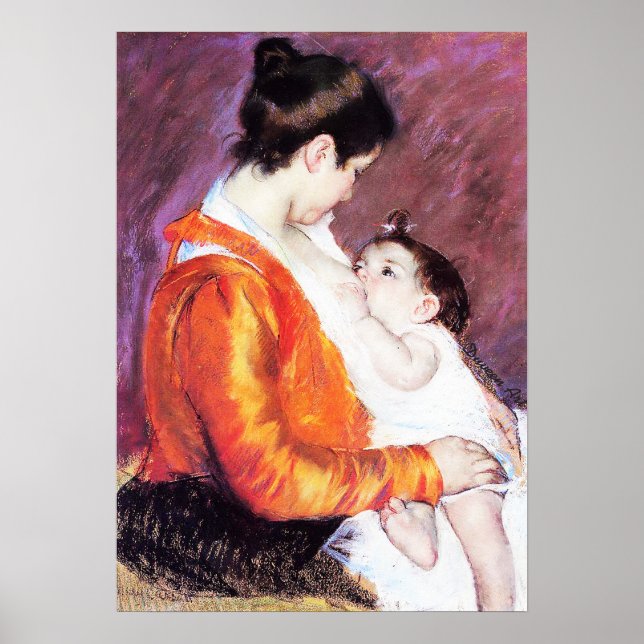 Mary Cassatt - Louise Nursing Her Child Poster (Front)