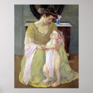 Mary Cassatt Mother and Child with a Rose Scarf Poster