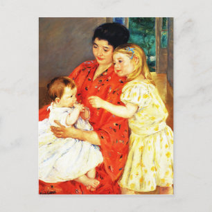 Mary Cassatt, Mother and Sara Admiring the Baby  Postcard