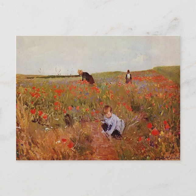 Mary Cassatt: Red poppies Postcard (Front)