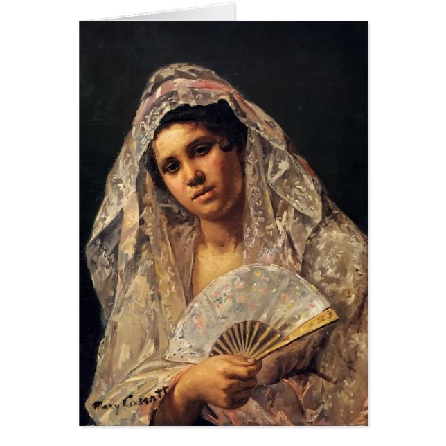 Mary Cassatt- Spanish Dancer Wearing Lace Mantilla (Front)