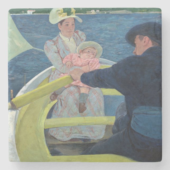 Mary Cassatt - The Boating Party Stone Coaster (Front)