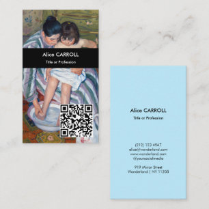 Mary Cassatt - The Child's Bath - QR Code Business Card