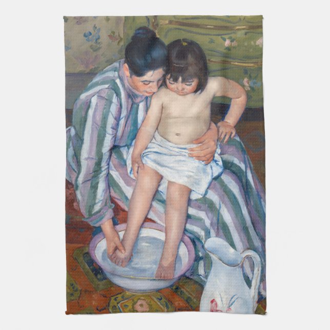Mary Cassatt - The Child's Bath / The Bath Tea Towel (Vertical)