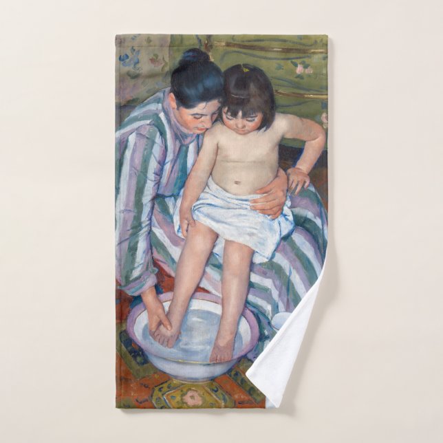 Mary Cassatt - The Child's Bath / The Bath Towel Set (Hand Towel)