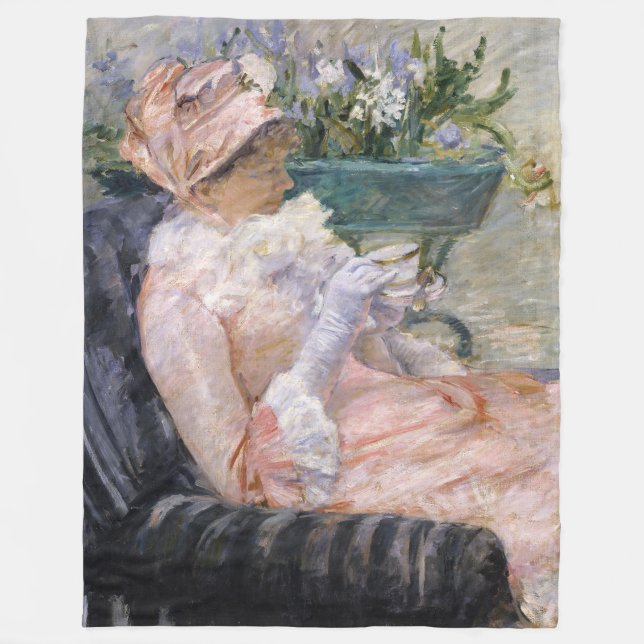 Mary Cassatt - The Cup of Tea Fleece Blanket (Front)