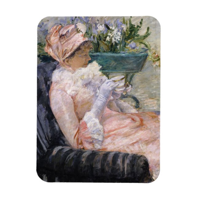 Mary Cassatt - The Cup of Tea Magnet (Vertical)