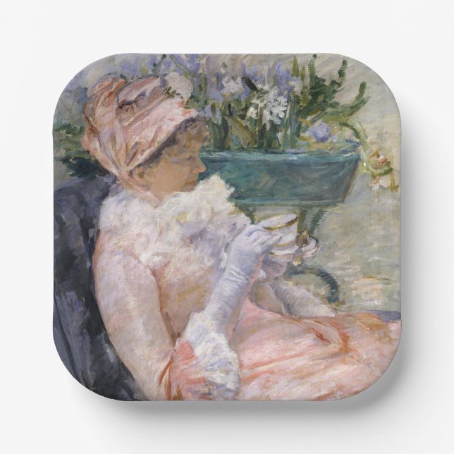 Mary Cassatt - The Cup of Tea Paper Plate (Front)