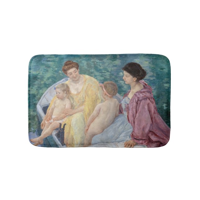 Mary Cassatt - Two mothers and children in a boat Bath Mat (Front)