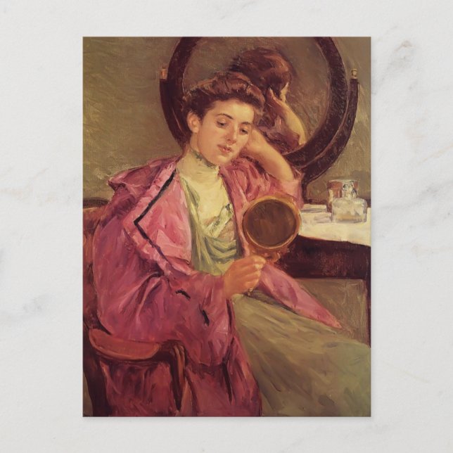 Mary Cassatt- Woman at Her Toilette Postcard (Front)
