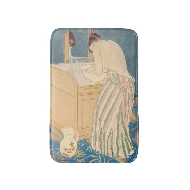 Mary Cassatt - Woman Bathing Bath Mat (Front Vertical)